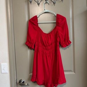 Blue Rain Vibrant Red Garment